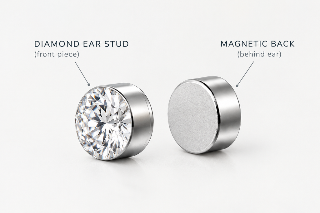 Men's Magnetic Diamond Ear Stud